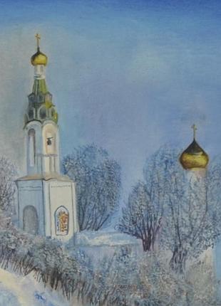 Сельнская Церковь (картина маслом) 2