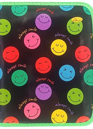 Папка для зошитів на блискавці "always smile" ап-1001-12