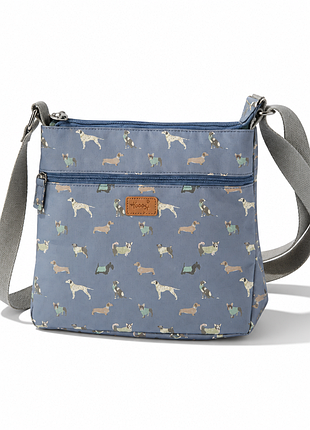 Класна жіноча вмістка сумка / peony beagle print cross body bag - blue