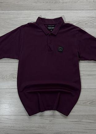 Бордова поло футболка маршал артіст marshall artist siren pique polo, l, оригінал