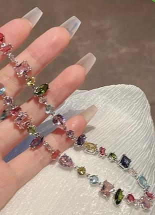 Дофомінові прикраси,комплект прикрас у стилі swarovski
