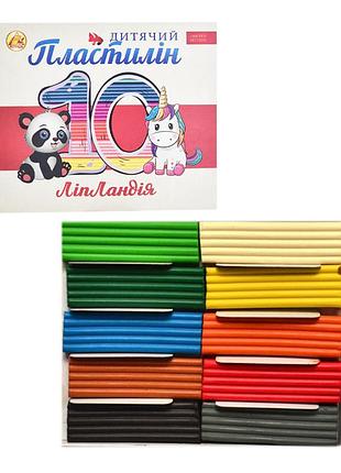 Набор пластилина "липландия" те461370/337-1, 10 цветов, 200 гр