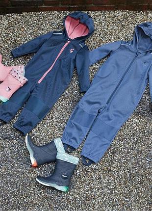 Комбінезон-дощовик softshell / софтшелл для дівчинки lupilu bionic-finish® eco 378007 074-80 см (6-12 months) темно-синій 5