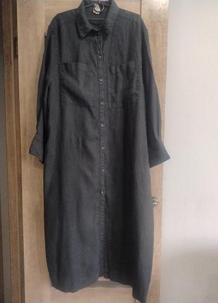 Длинное льняное платье от h&amp;m
