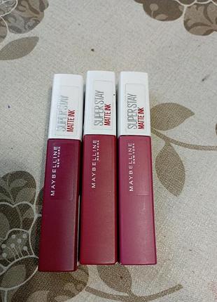 Матові блиски фірми maybelline с затестом