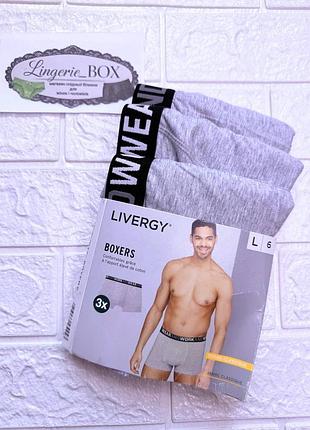 Арт.0853 мужские боксеры livergy набор 3шт хлопок размер евро l/6