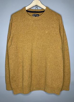 Вовняний светр barbour essential tisbury crew neck оригінал xxl твідовий