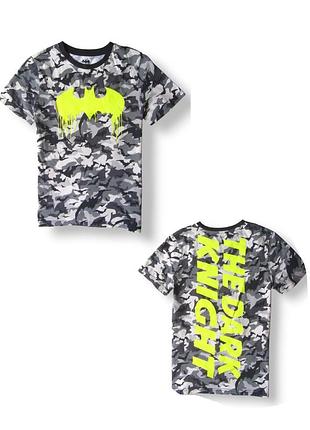 Камуфляжная хлопковая футболка бетмен batman для мальчиков dc comics tesco 10-11 лет