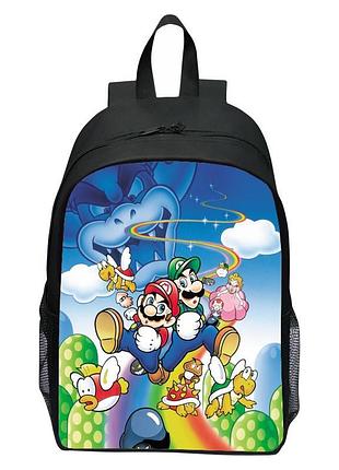 Рюкзак super mario дитячий шкільний місткий для хлопчика та дівчинки маріо