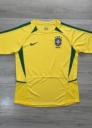 Нова футбольна ретро джерсі футболка найк бразилія nike brazil 2002 home, xl, оригінал