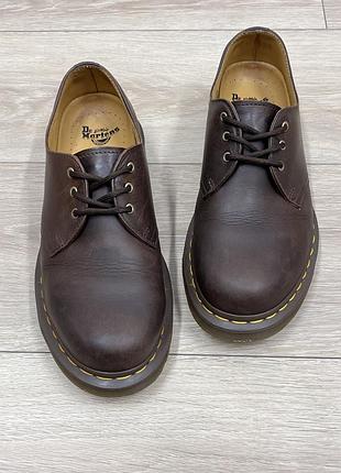 Dr. martens 1461 gaucho crazy horse шкіряні коричневі туфлі оксфорди дебрі лофери натуральна шкіра масивна підошва  жіночі повсякденні р. 39 оригінал
