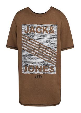 (173 040) футболка jack & jones 12187538*70 мужск. коричневый s