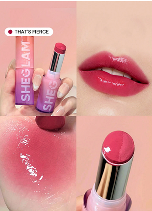 Глянцева помада-бальзам sheglam mirror kiss high-shine lipstick - that's fierce (6139)