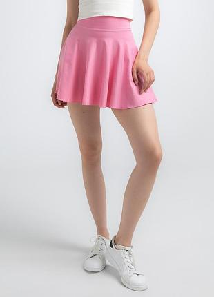 Женская бесшовная спортивная юбка со скрытыми шортами giulia skirt shorts one size pink-rosa pink, юбка-шорты для спорта