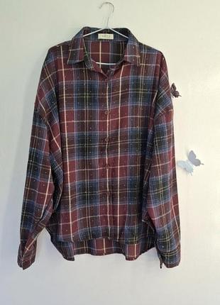 Жіноча стильна сорочка з камінцями oversize