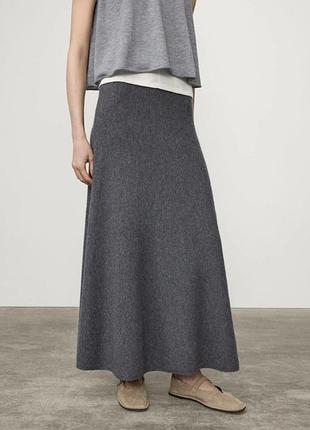 Мягкая миди юбка zara а силуэта