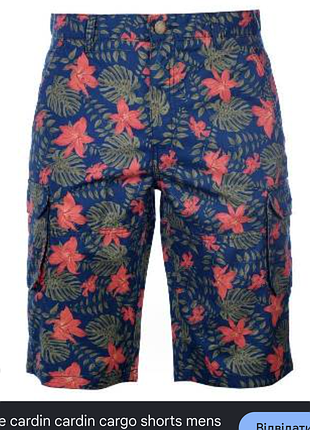 Шорты карго pierre cardin, size s(может быть м), полупояс 41-42 бедра 53 длина 57 ширина штанины 24 посадка29/33