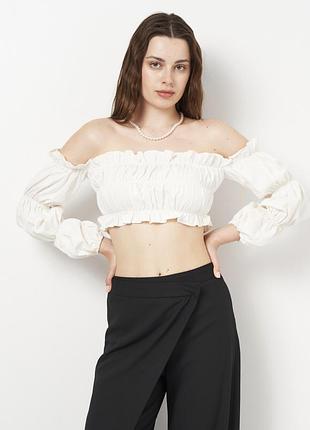 Кроп топ женский zara m белый