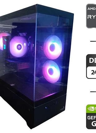 Игровой пк aerocool p500d digi tower / amd ryzen 5 3600 (6 (12) ядер по 3.6 - 4.2 ghz) / 24 gb ddr4 / 250 gb ssd m.2 + 512 gb ssd