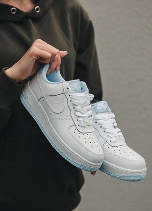 Женские кроссовки nike air force 1 white/blue