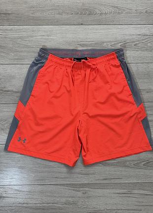 Нові спортивні шорти андер армор under armour heatgear light orange, xl, оригінал