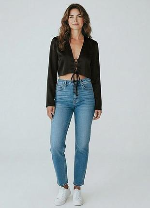 Блузка женская черная zara, женская рубашка,топ м