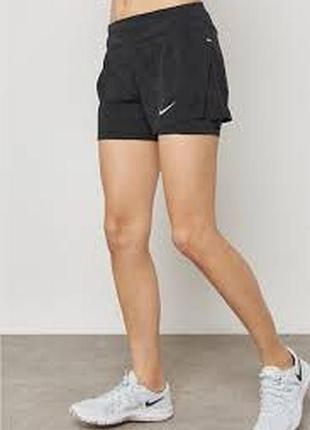 Шорты женские беговые nike wmns eclipse 2in1 р l оригинал
