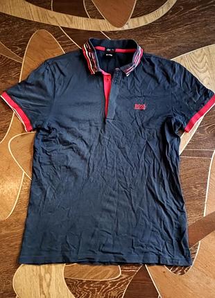 Чоловіча футболка-поло hugo boss regular fit (luxury cotton)