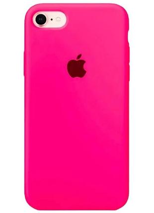 Чохол fiji silicone case для apple iphone se 2022 бампер накладка full soft hot pink