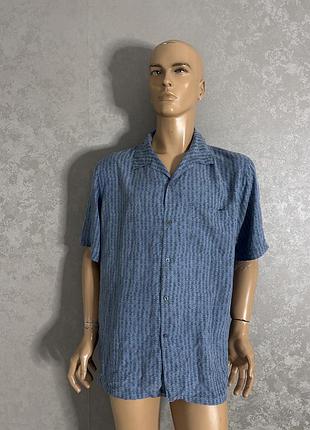 Шовкова сорочка на короткий рукав marks&spencer, xxxl 56-58р