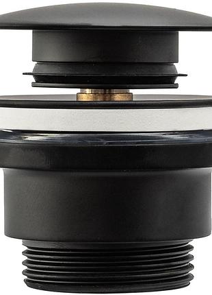 Донний клапан для раковини rea click-clack black універсальний