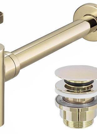 Сифон для раковини rea gold універсальний + click-clack