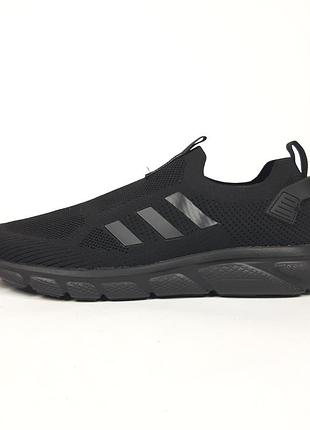 Adidas slip-on lightstreet pro flow лобовые кроссовки, тапкие мокасины слипоны черные