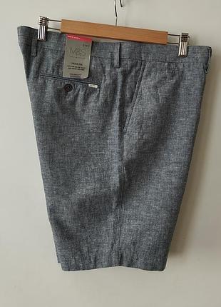 Новые мужские льняные шорты marks & spencer