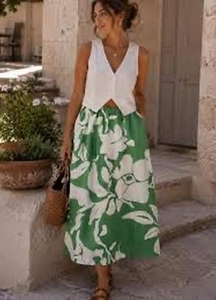 Спідниця, юбка жіноча l, 14 40 льон котре