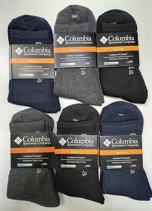 Чоловічі теплі шкарпетки з махровим слідом columbia (6 шт.). бавовна размен 41-45