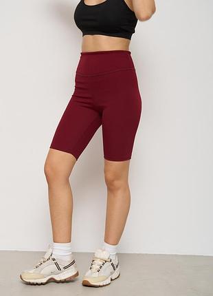 Велосипедки жіночі в рубчик nicoletta 10075 xxl, бордовий
