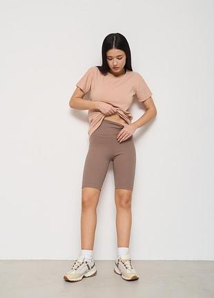 Велосипедки женские в рубчик nicoletta 10075 l, черный, графит, бежевый, хаки