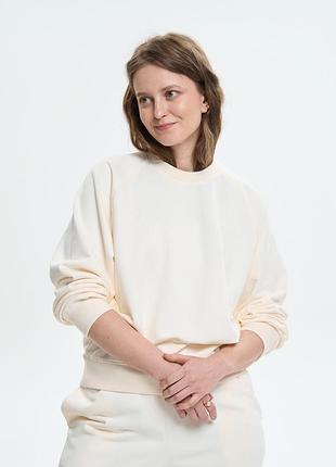 Світшот жіночий укорочений світло-бежевого кольору, xl