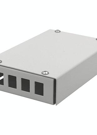 Міні-бокс для во адаптерів, (120х80х28мм) 4 sc simplex/ 4 lc duplex сірий, cms