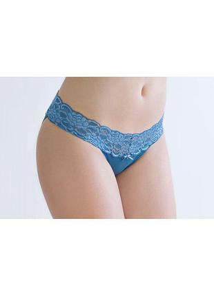 Стринги женские из хлопка с кружевным поясом marsana 01-008 xl, ментол