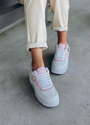 Жіночі кросівки nike air force 1shadow white/pink