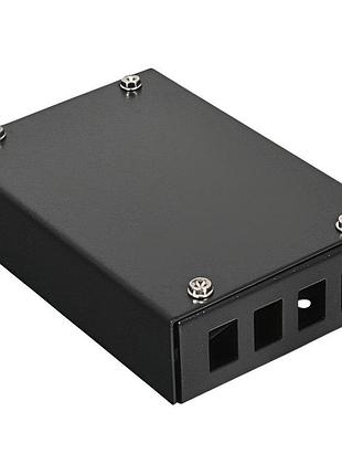 Міні-бокс для во адаптерів, (120х80х28мм) 4 sc simplex/ 4 lc duplex чорний, cms