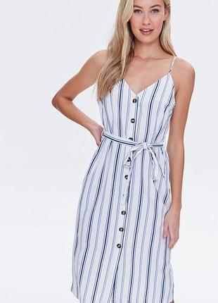 Сарафан на пуговицах лен с выскозой forever 21