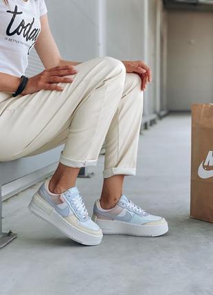 Женские кроссовки nike air force 1shadow white/multi