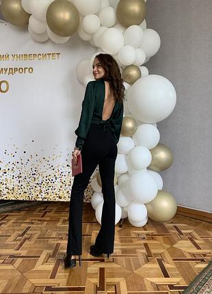 Рубашка вкорочена зелена