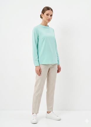 Женская легкая атласная блуза голубая