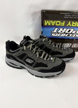 Мужские кожаные кроссовки skechers vigor 46 размер