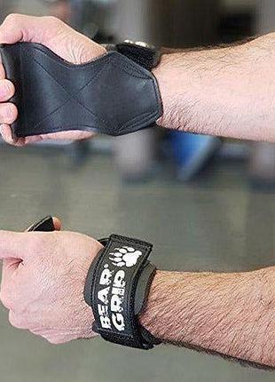 Ремінці для підняття важких предметів для важкої атлетики bear grip multi grip medium