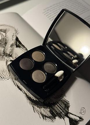 Палетка тіней chanel оригінал, тіні les 4 ombres 322 blurry grey